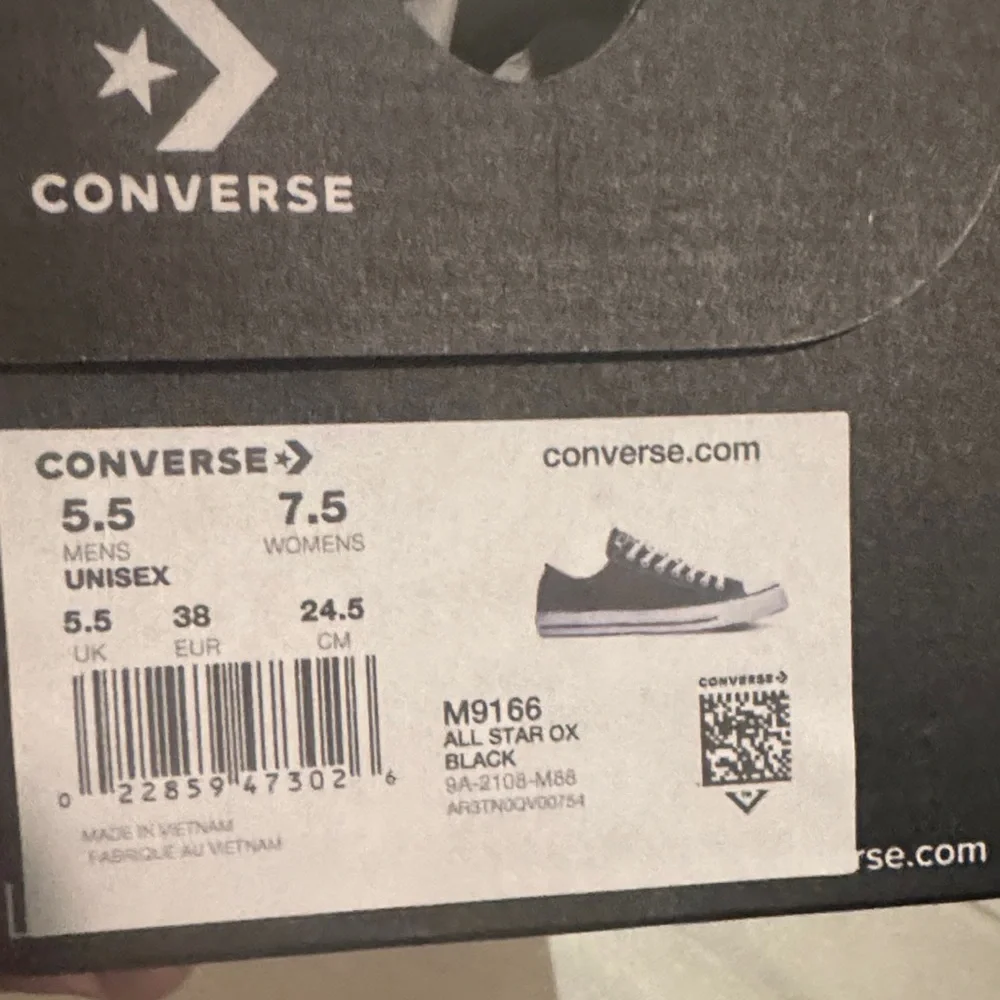 Converse Black & White Low Top Canvas Sneakers - Picture 4 of 4